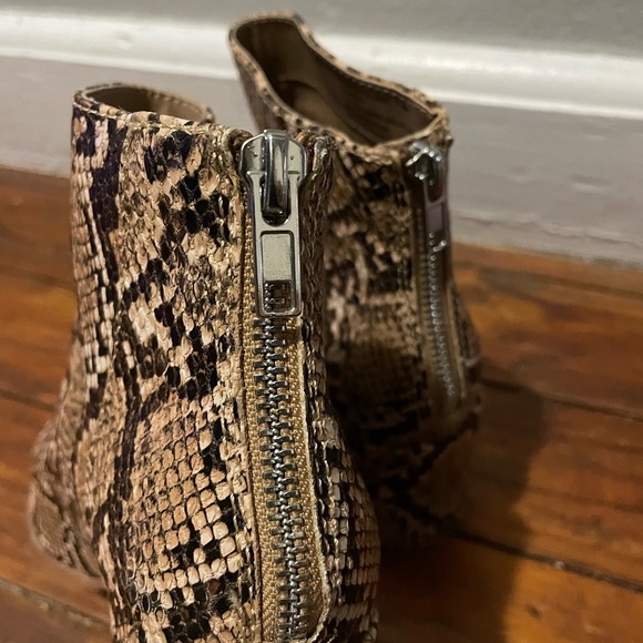 Steve Madden Snakeskin Ankle Booties - Picture 2 of 4
